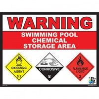 Swimming Pool Chemical Storage Area Sign - 77CS