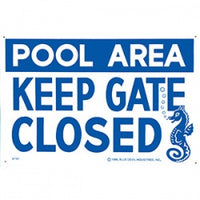 Keep Gate Closed - PVC Pool Sign 45x30cm - PS5